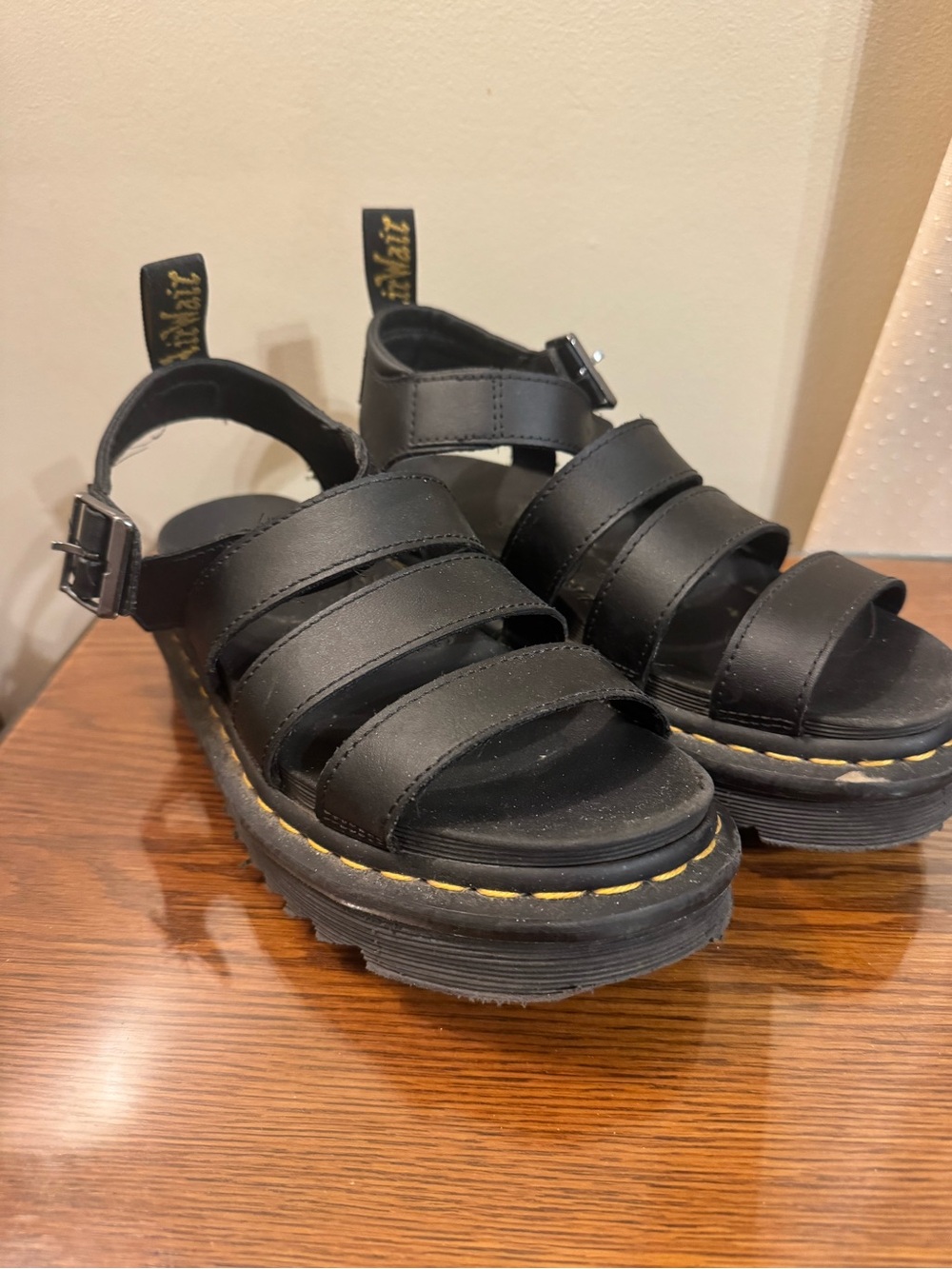 Dr. Martens Leather Sandals in Black